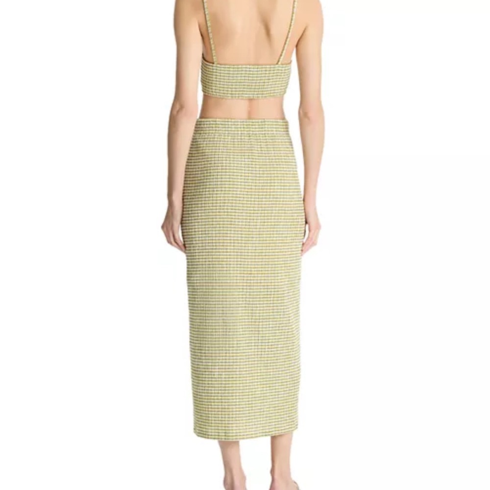 Vince | Seersucker Midi Skirt - Picture 3 of 10